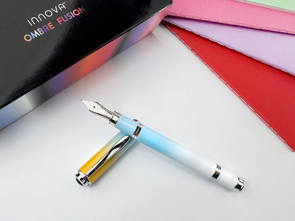 Monteverde Innova Ombre Fusion Bliss (Gold/Blue/White) Fountain Pen