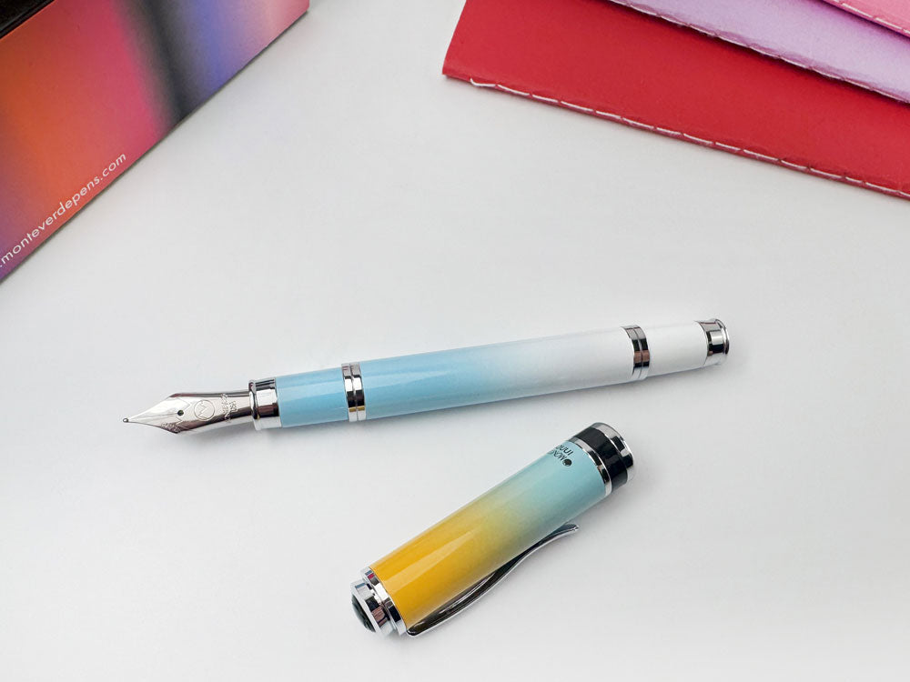 Monteverde Innova Ombre Fusion Bliss (Gold/Blue/White) Fountain Pen
