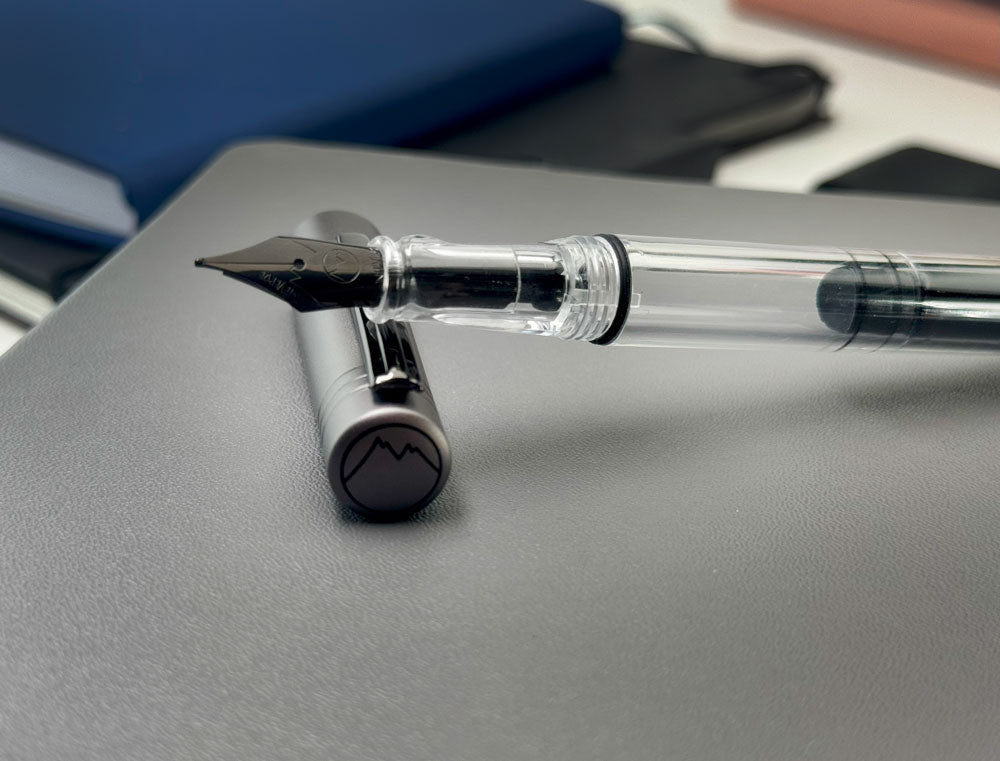 Monteverde USA® MP1 Lock-It Piston Technology Fountain Pen Coal Grey