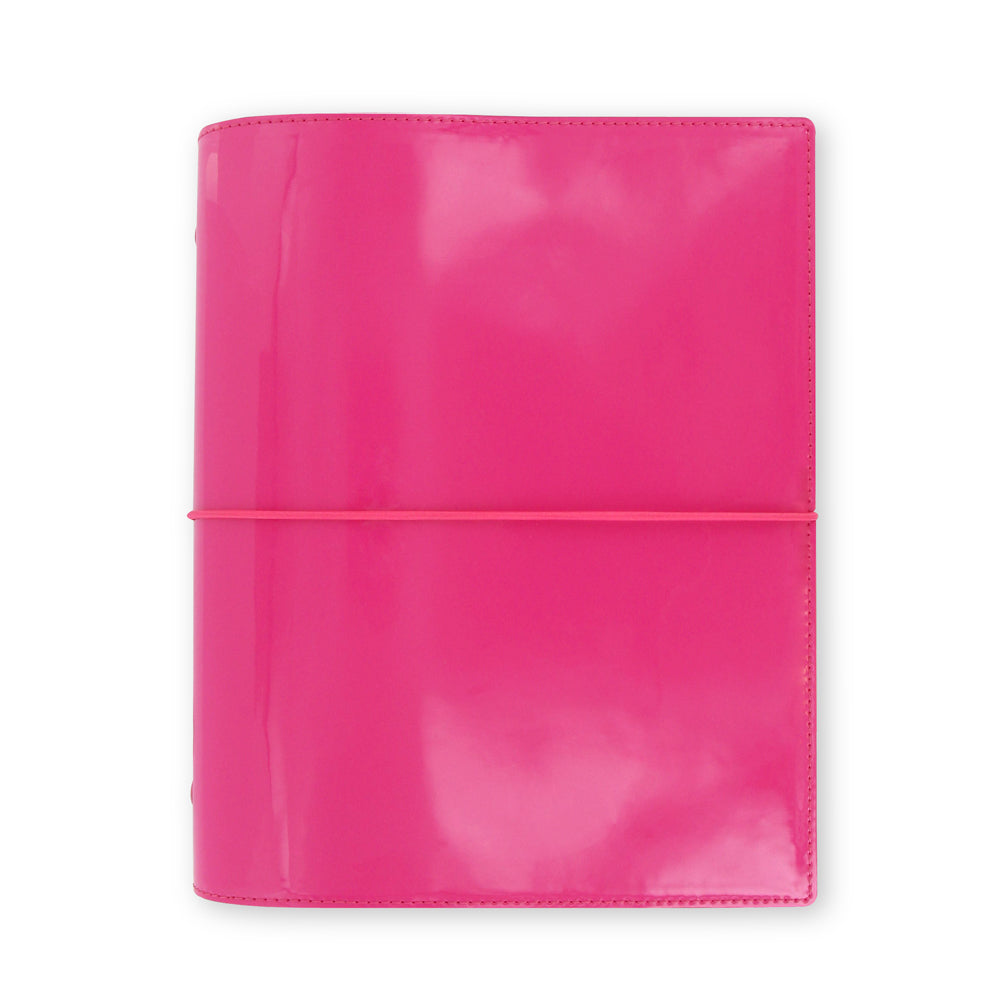 Filofax Domino Patent A5 Organiser - Hot Pink