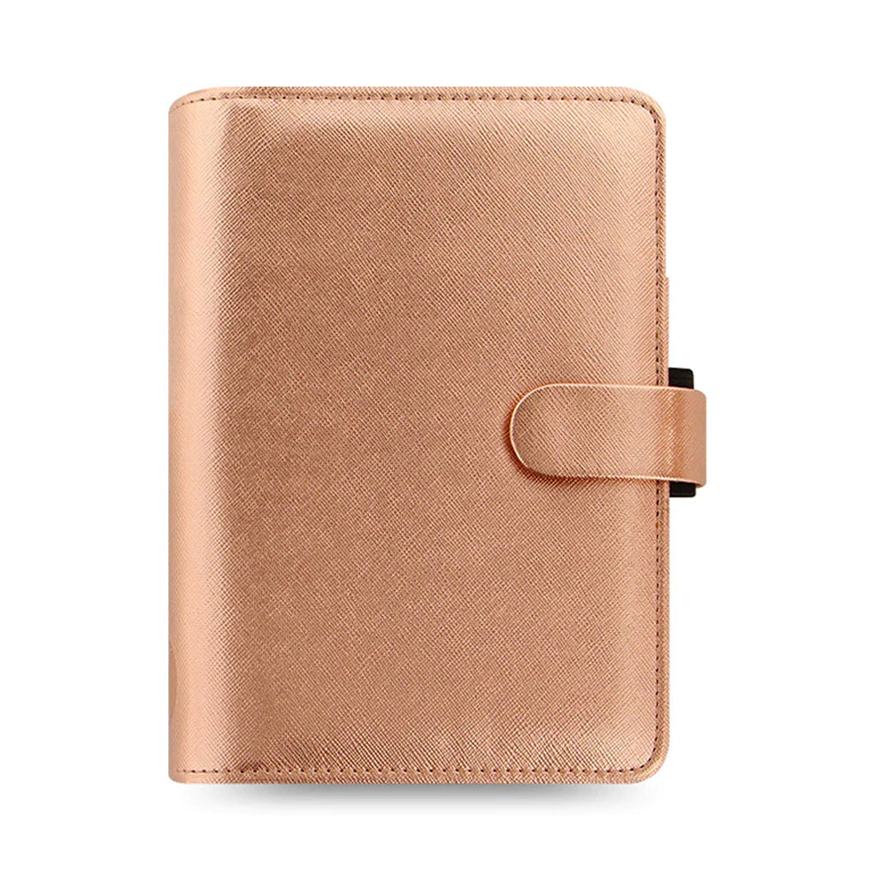 Filofax Saffiano Metallic Personal Organiser - Rose Gold
