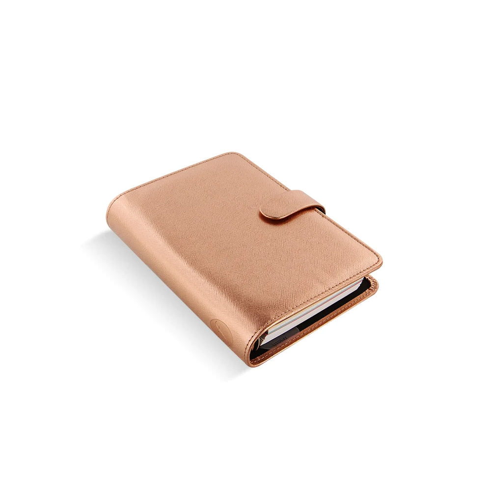 Filofax Saffiano Metallic Personal Organiser - Rose Gold