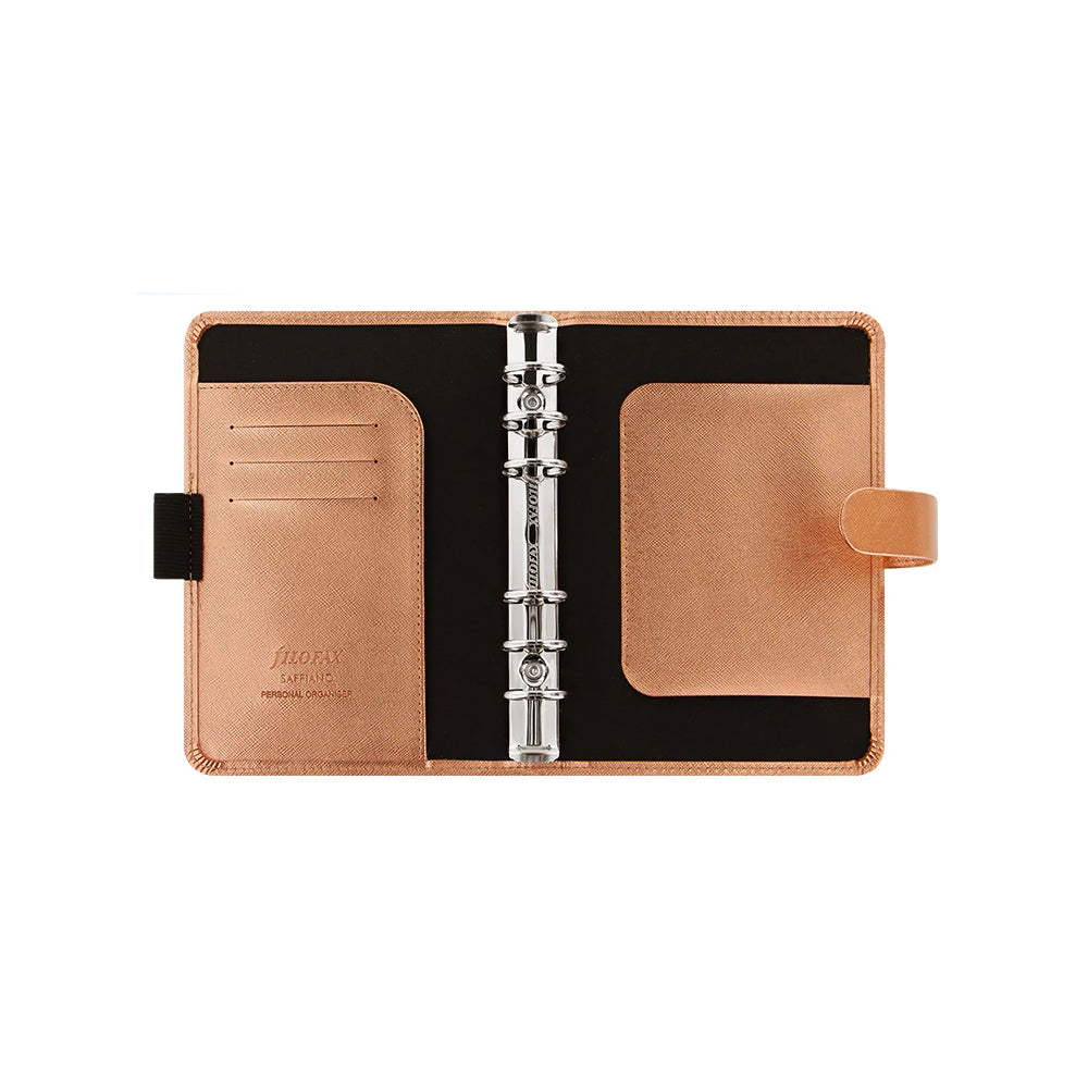 Filofax Saffiano Metallic Personal Organiser - Rose Gold