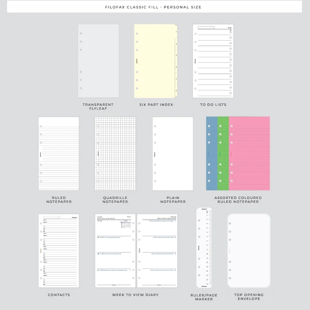 Filofax Saffiano Metallic Personal Organiser - Rose Gold