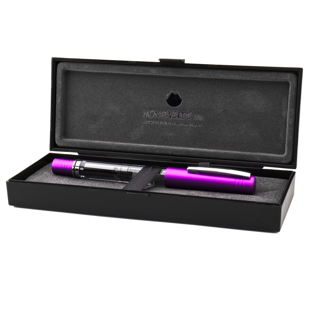 Monteverde USA® MP1 Lock-It Piston Technology Fountain Pen Purple Frost