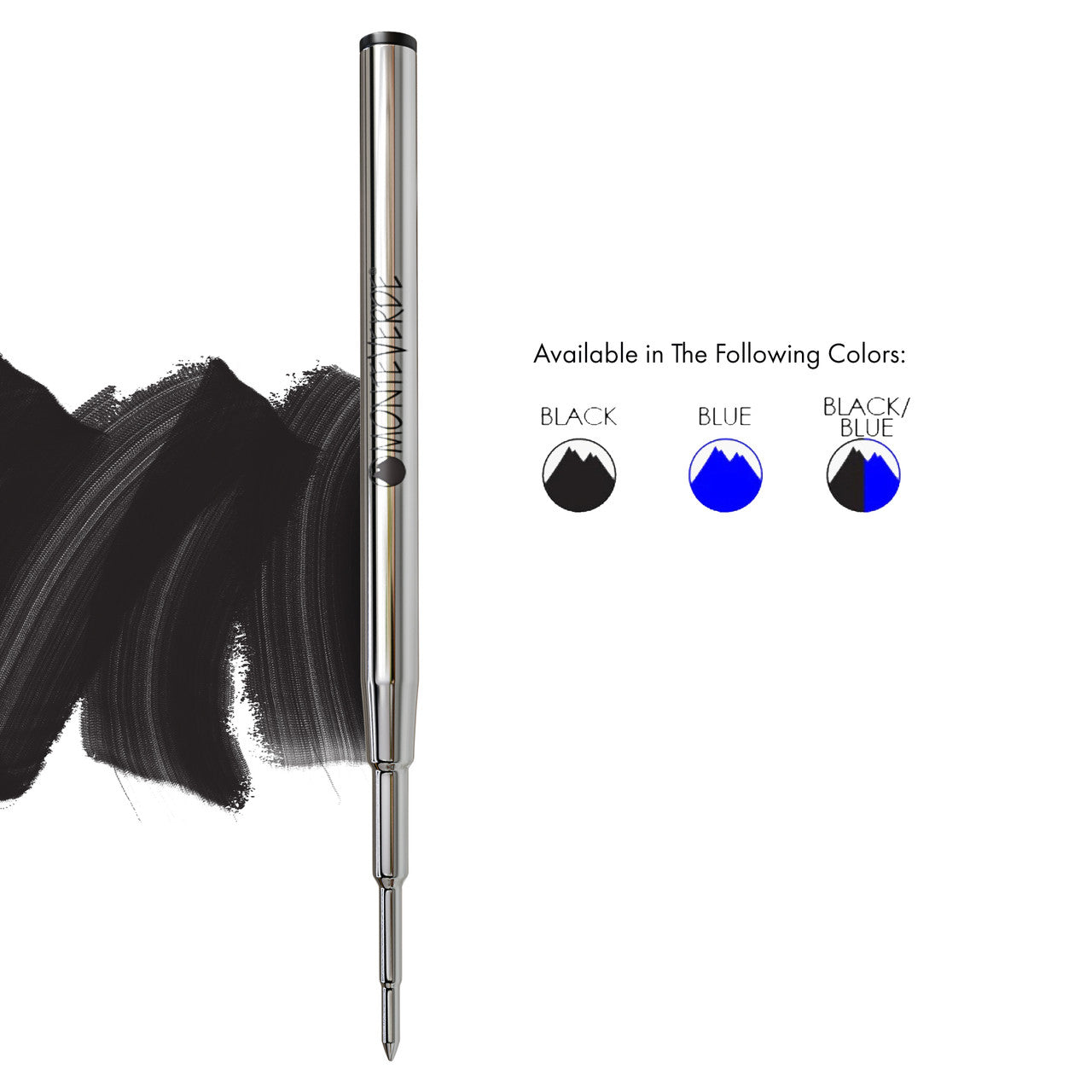 Montverde USA Ballpoint Refill To Fit Montblanc Style Ballpoint Pens Broad Point - Black(M142BK)