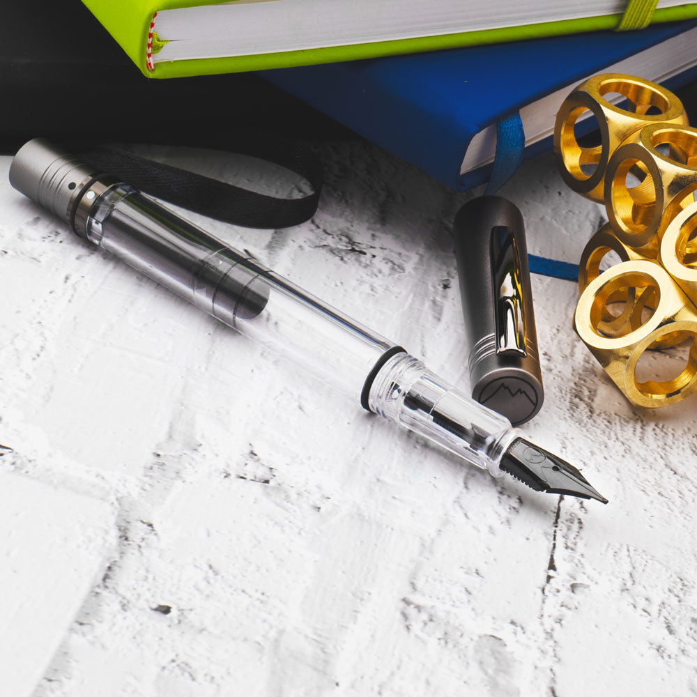 Monteverde USA® MP1 Lock-It Piston Technology Fountain Pen Coal Grey