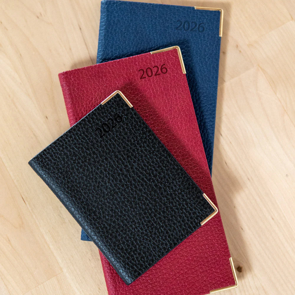 Connoisseur Slim Week to View Diary with Appointments 2026, English - Red