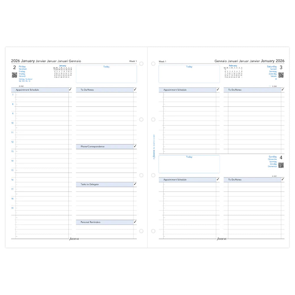 ફિલોફેક્સ વર્ટિકલ યર પ્લાનર - મીની 2023 અંગ્રેજી