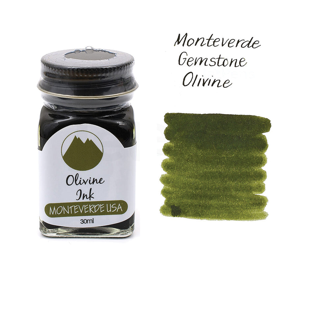 Monteverde USA Gemstone 30ml Fountain Pen Ink Bottle - Olivine