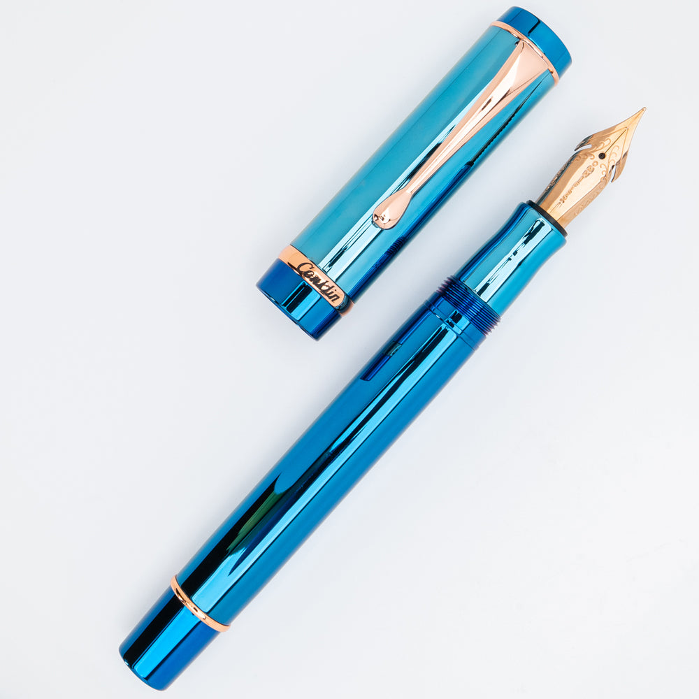 Conklin Duragraph Special Edition PVD Blue Fountain Pen