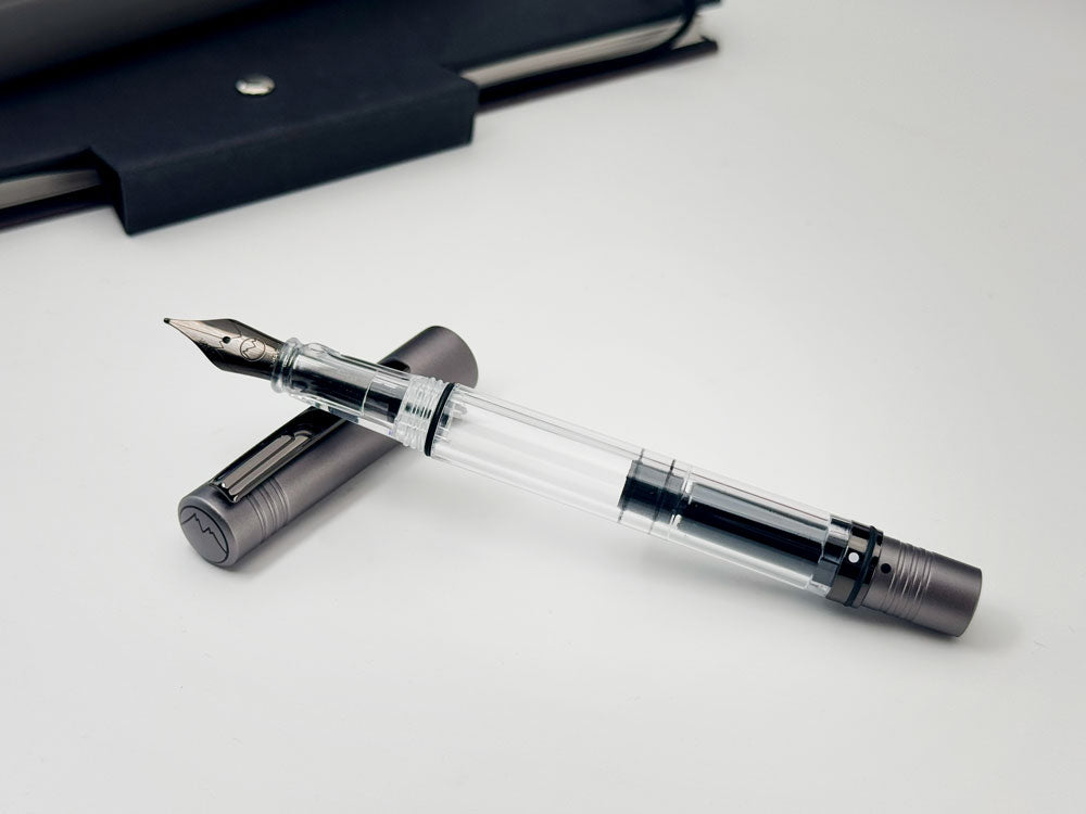 Monteverde USA® MP1 Lock-It Piston Technology Fountain Pen Coal Grey