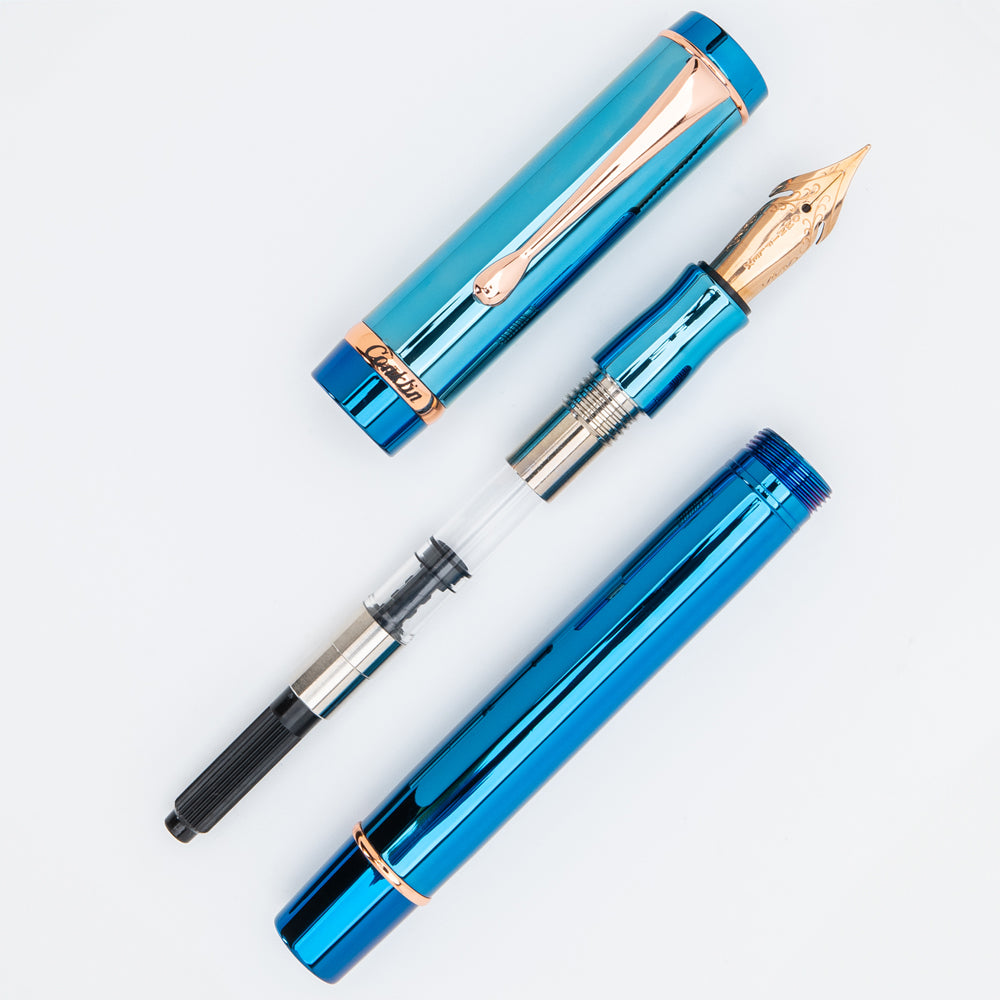 Conklin Duragraph Special Edition PVD Blue Fountain Pen