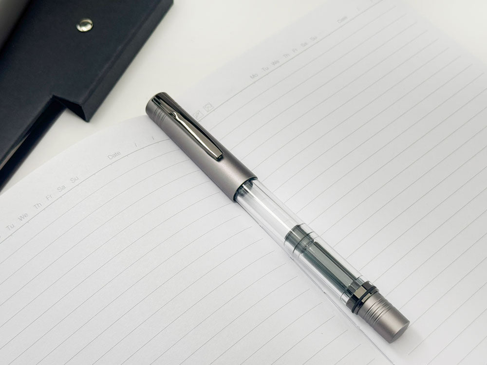Monteverde USA® MP1 Lock-It Piston Technology Fountain Pen Coal Grey