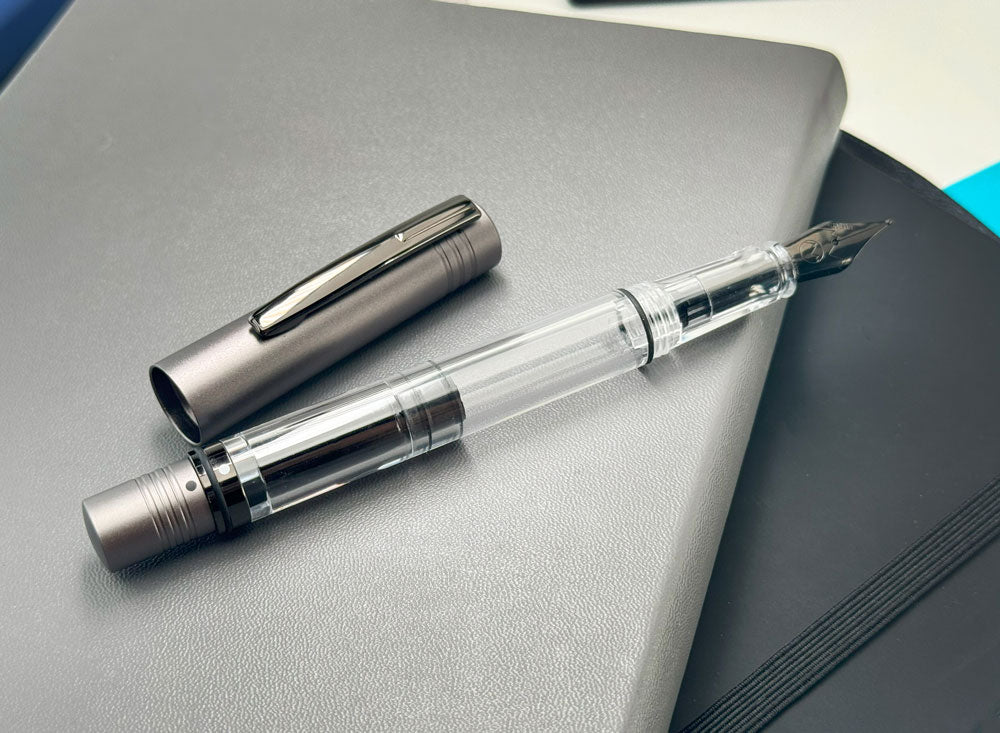 Monteverde USA® MP1 Lock-It Piston Technology Fountain Pen Coal Grey
