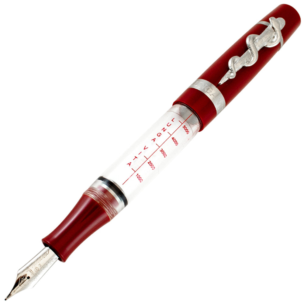 Stipula Lungavita 351pcs Limited Edition Fountain Pen Cartridge/Piston/Eye Dropper Crystal Clear - Red