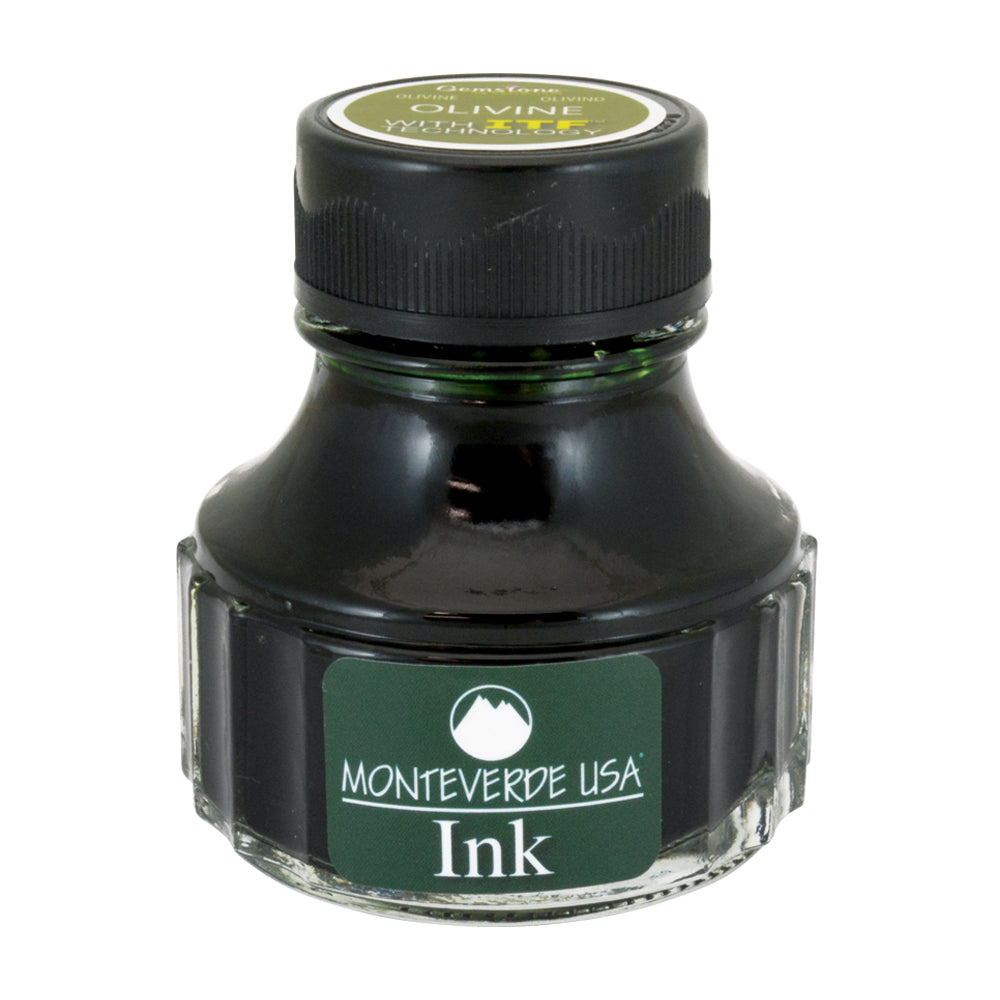 Monteverde USA Gemstone 90ml Fountain Pen Ink Bottle - Olivine