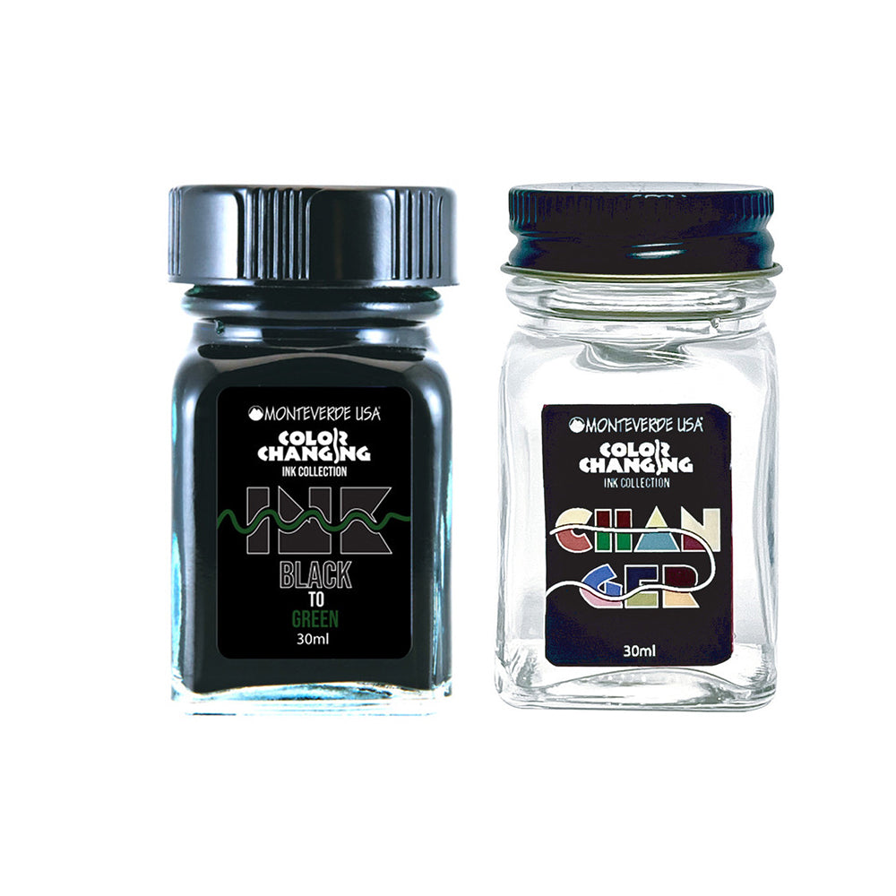 Monteverde USA® Colour Changing 30ml Ink Bottle + Changer set Black To Green