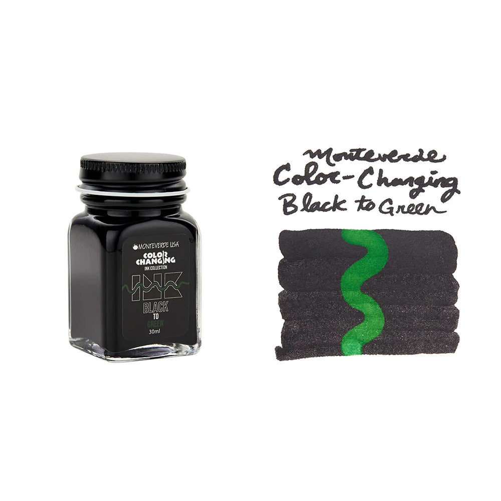 Monteverde USA® Colour Changing 30ml Ink Bottle + Changer set Black To Green