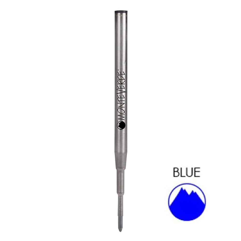 Monteverde USA Capless Gel Refill To Fit Montblanc Ballpoint Pens, Fine Point, Pack of 2 Refills - Blue(M422BU)