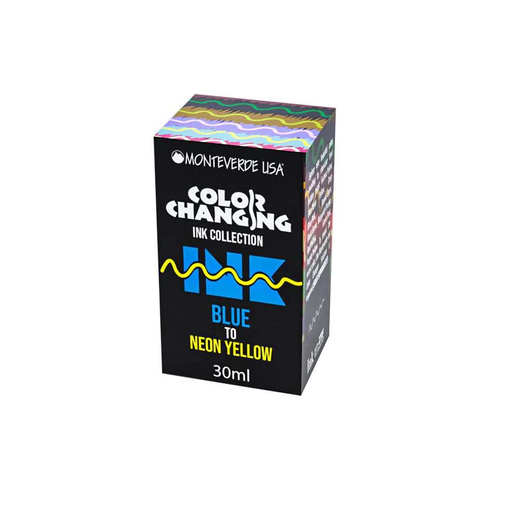 Monteverde USA® Colour Changing 30ml Ink Bottle + Changer set Blue To Neon Yellow