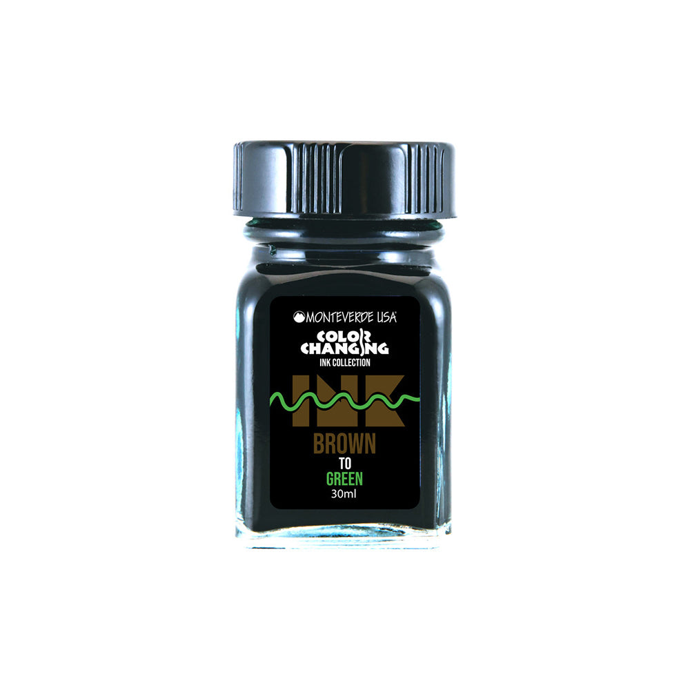 Monteverde USA® Colour Changing 30ml Ink Bottle + Changer set Brown To Green