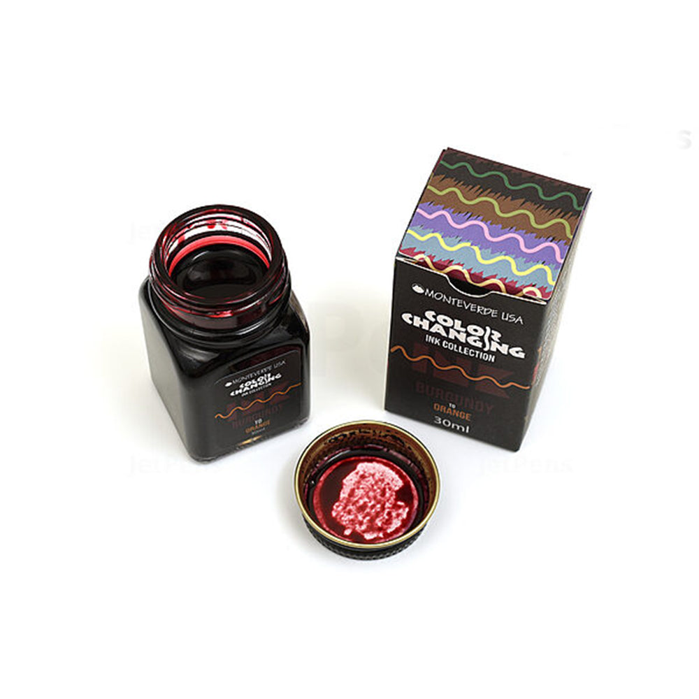 Monteverde USA® Colour Changing 30ml Ink Bottle + Changer set Burgundy To Orange