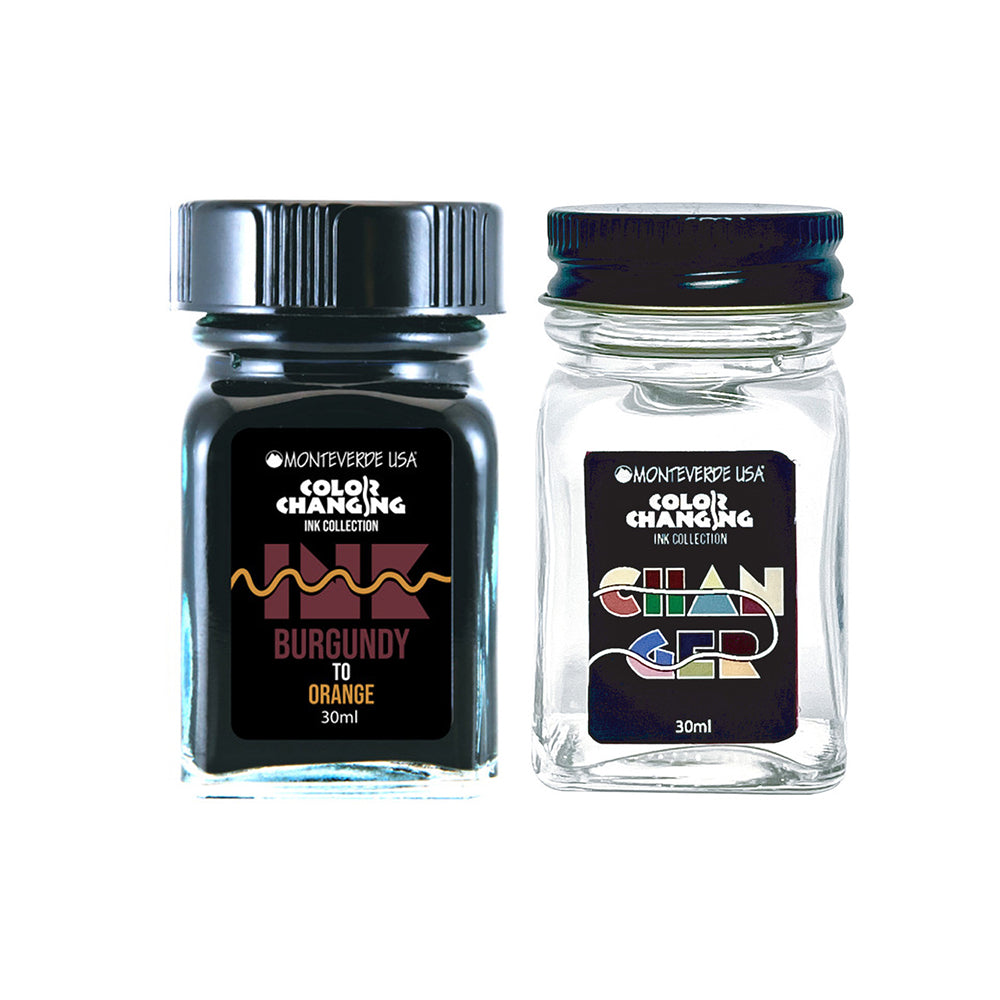 Monteverde USA® Colour Changing 30ml Ink Bottle + Changer set Burgundy To Orange