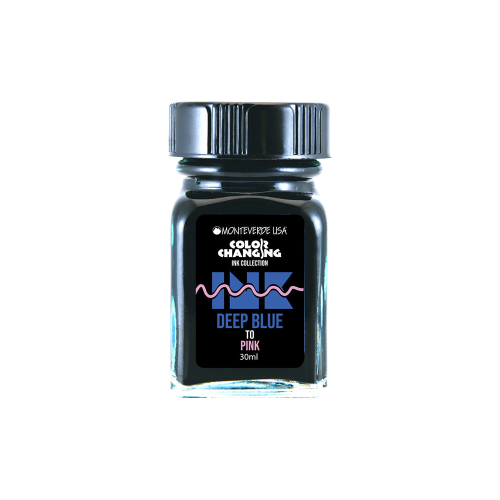 Monteverde USA® Colour Changing 30ml Ink Bottle + Changer set Deep Blue To Pink