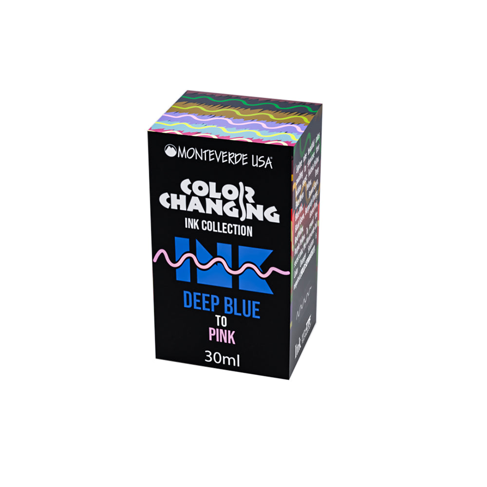 Monteverde USA® Colour Changing 30ml Ink Bottle + Changer set Deep Blue To Pink