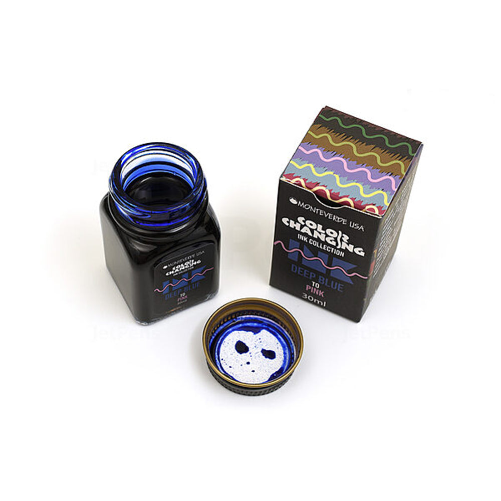 Monteverde USA® Colour Changing 30ml Ink Bottle + Changer set Deep Blue To Pink