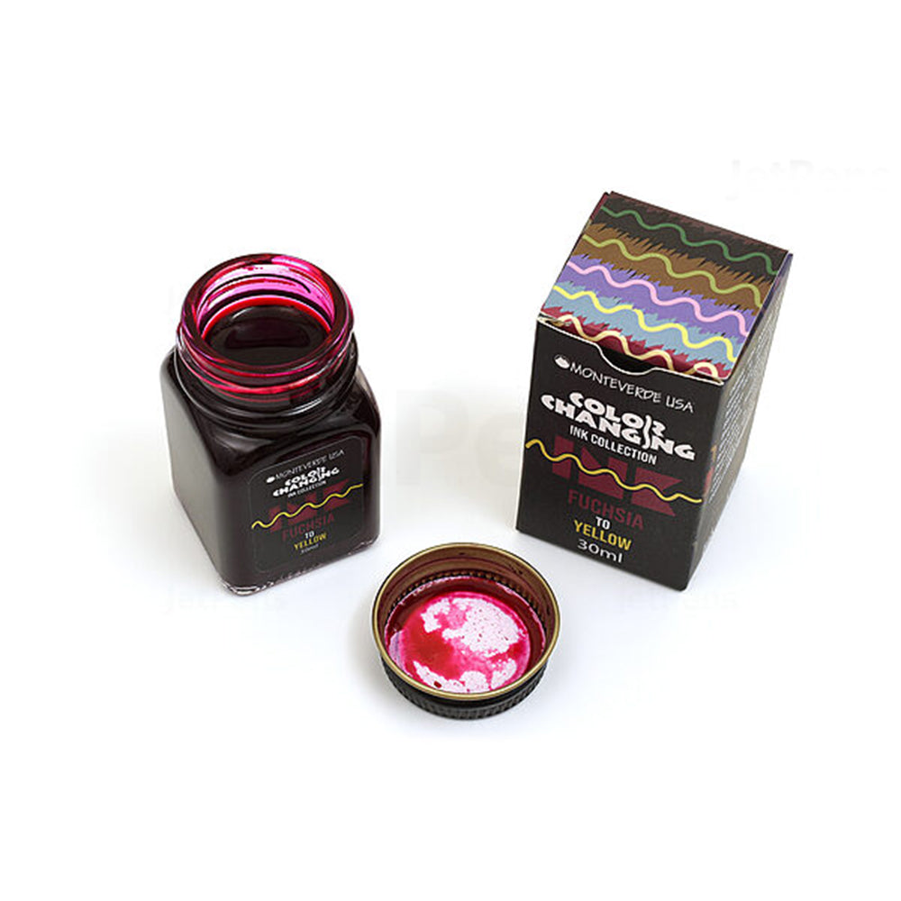 Monteverde USA® Colour Changing 30ml Ink Bottle + Changer set Fuchsia To Yellow