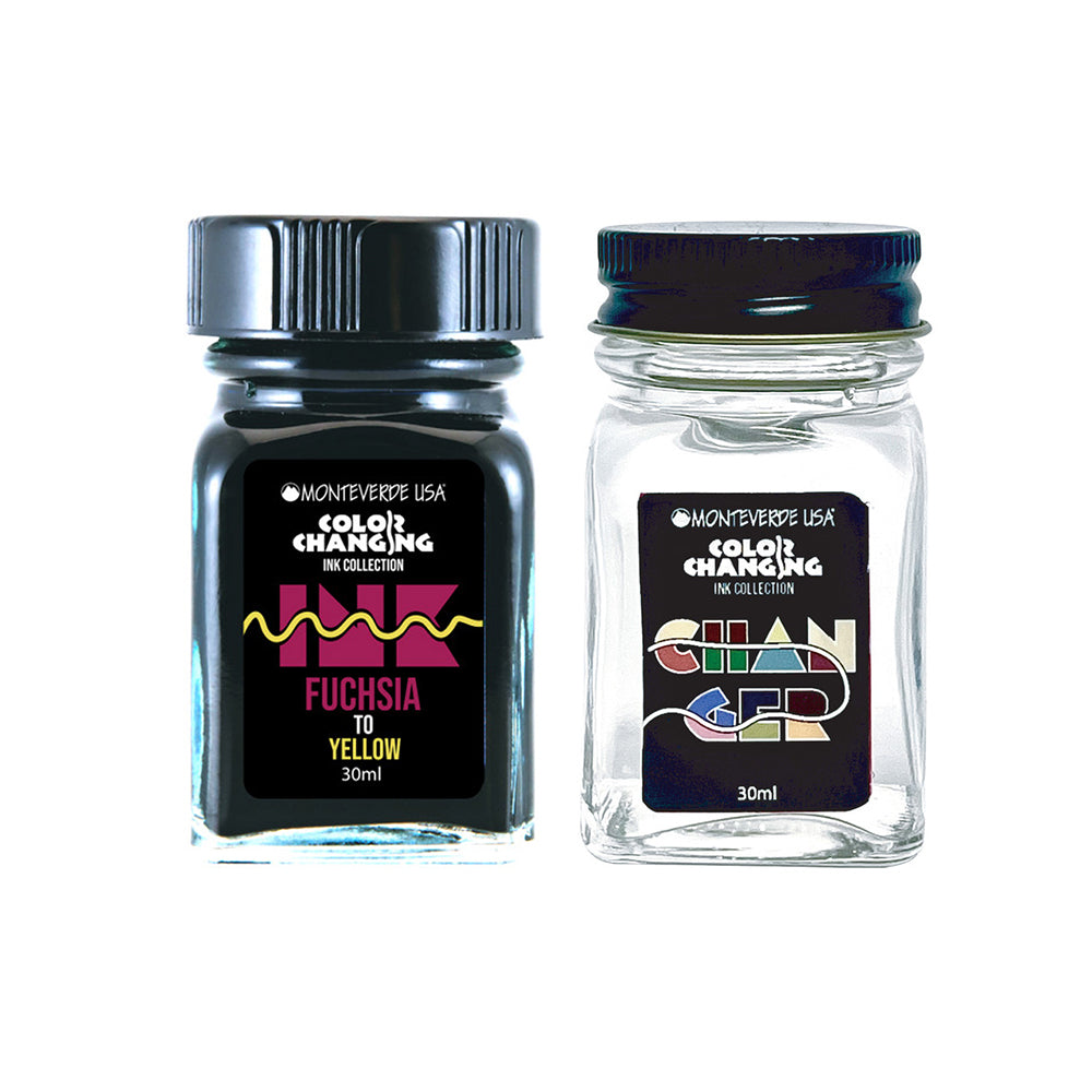 Monteverde USA® Colour Changing 30ml Ink Bottle + Changer set Fuchsia To Yellow