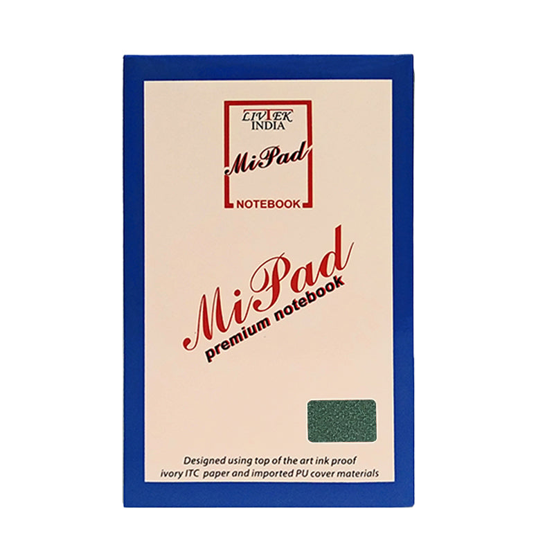 Livtek India Mipad Mediuml Hard Cover Ruled Notebook - Green