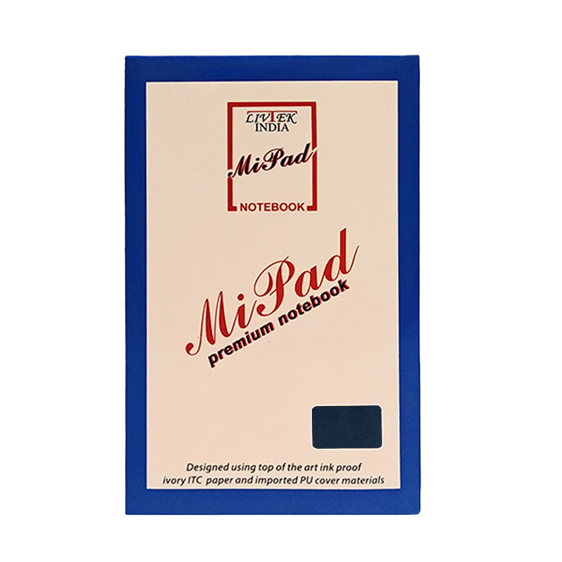 Livtek India Mipad Mediuml Hard Cover Ruled Notebook - Navy Blue