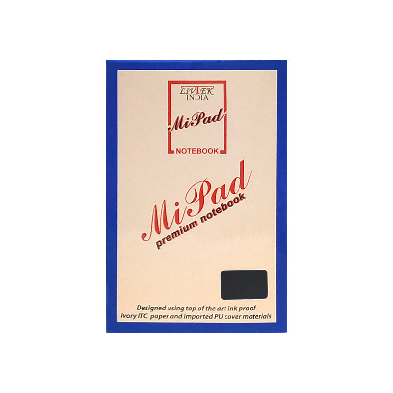Livtek India Mipad Small Hard Cover Ruled Notebook - Black