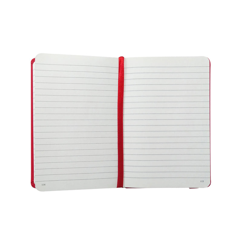 Livtek India Mipad Small Hard Cover Ruled Notebook - Blossom Red