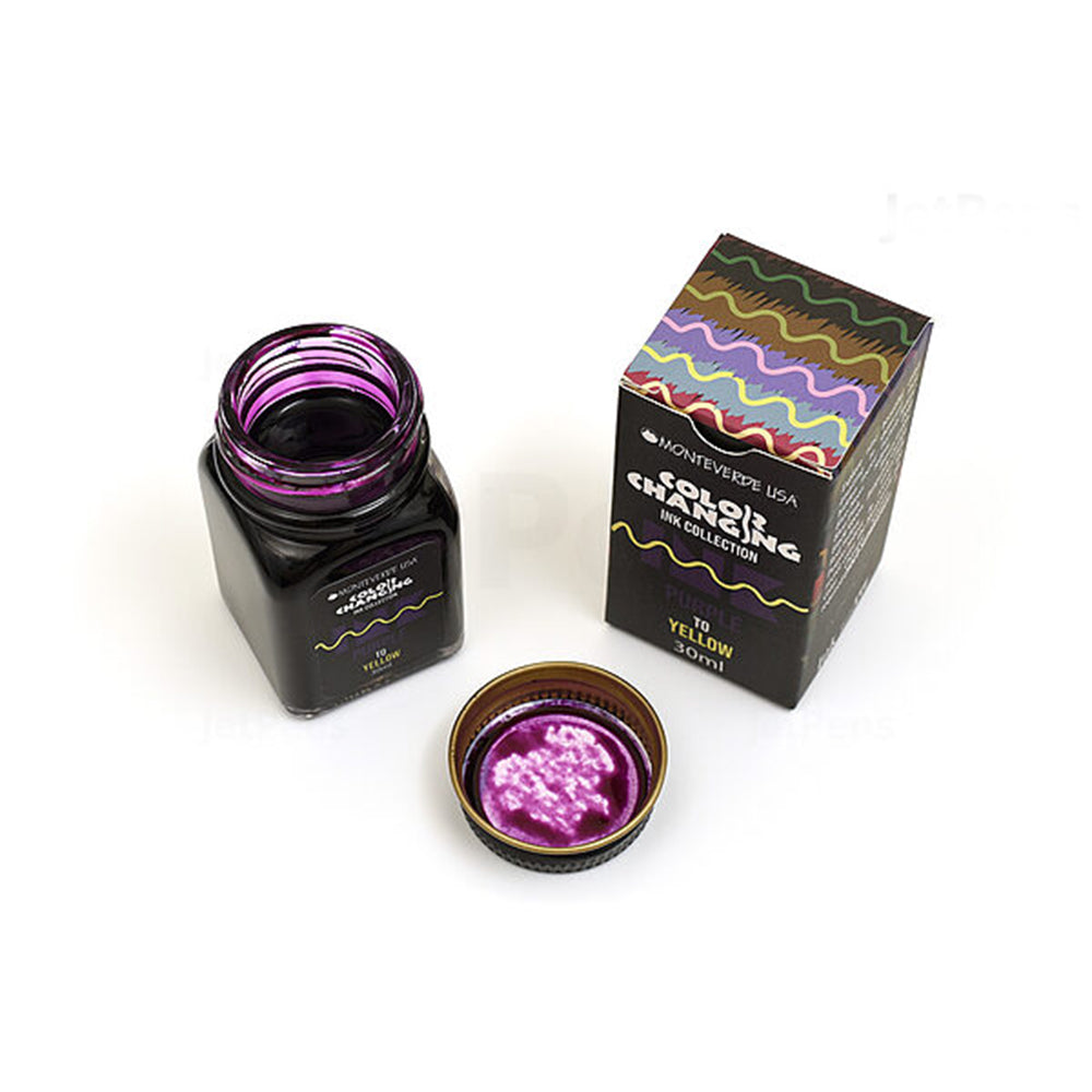 Monteverde USA® Colour Changing 30ml Ink Bottle + Changer set Purple To Yellow