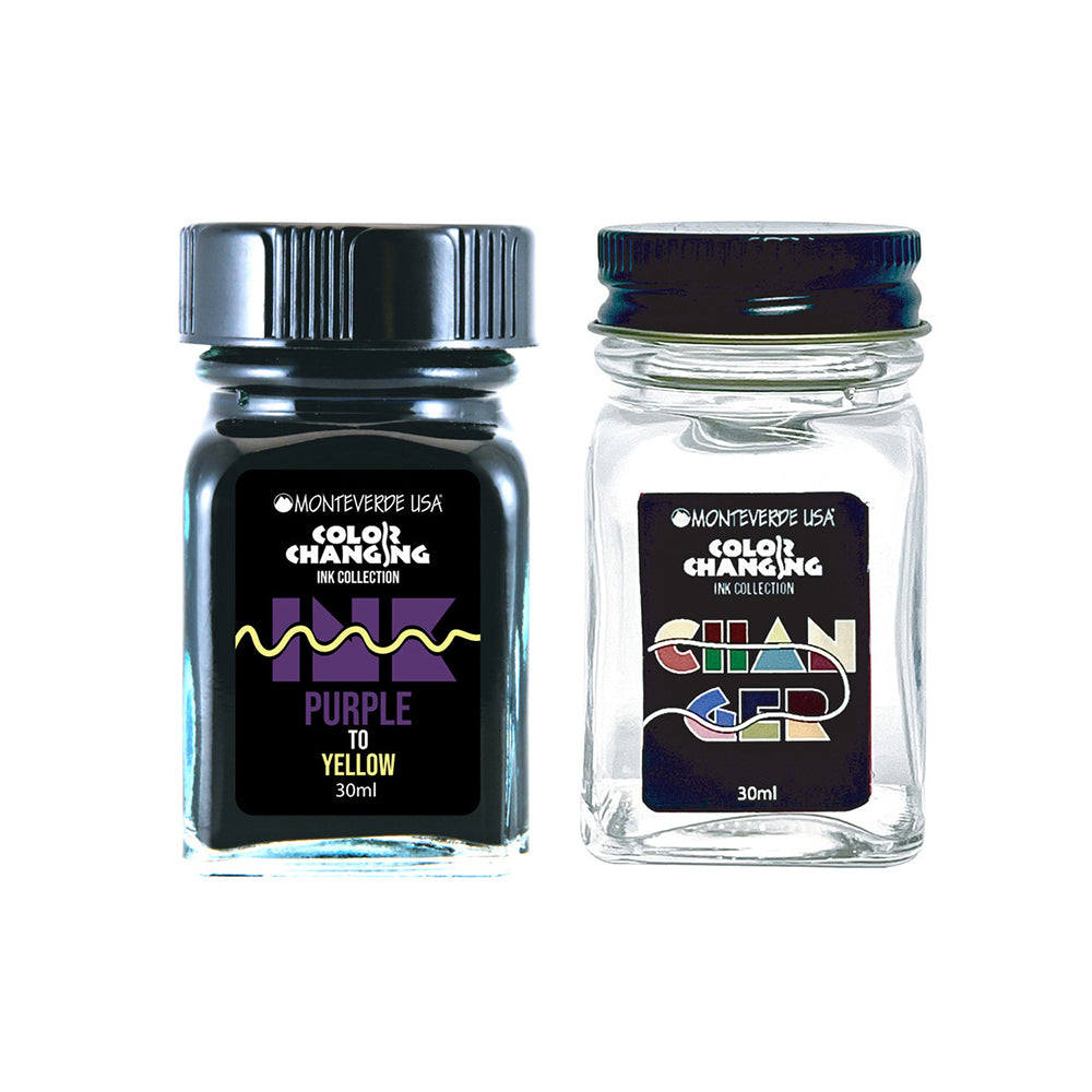 Monteverde USA® Colour Changing 30ml Ink Bottle + Changer set Purple To Yellow