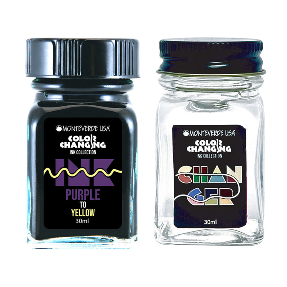 Monteverde USA® Colour Changing 30ml Ink Bottle + Changer set Purple To Yellow