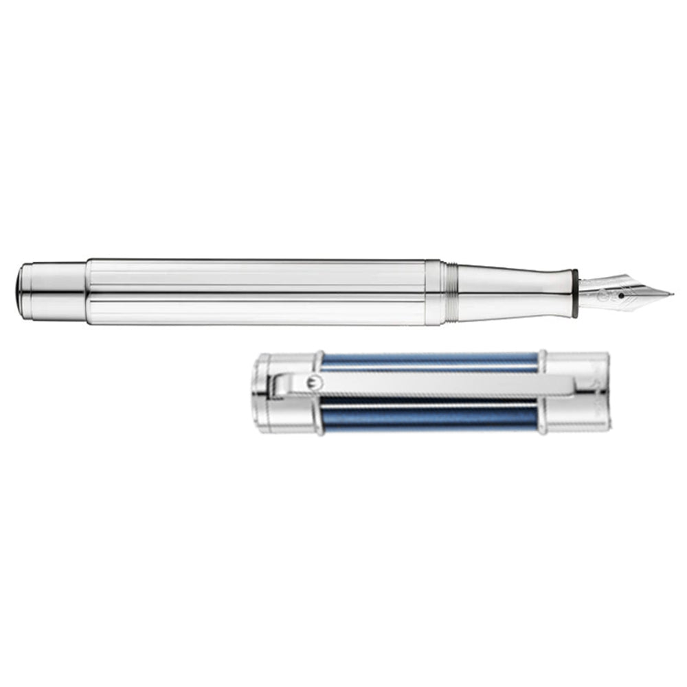 Waldmann Commander 23 Multilayered Brillant Midnight Blue Lacquer Fountain Pen With Steel Nib