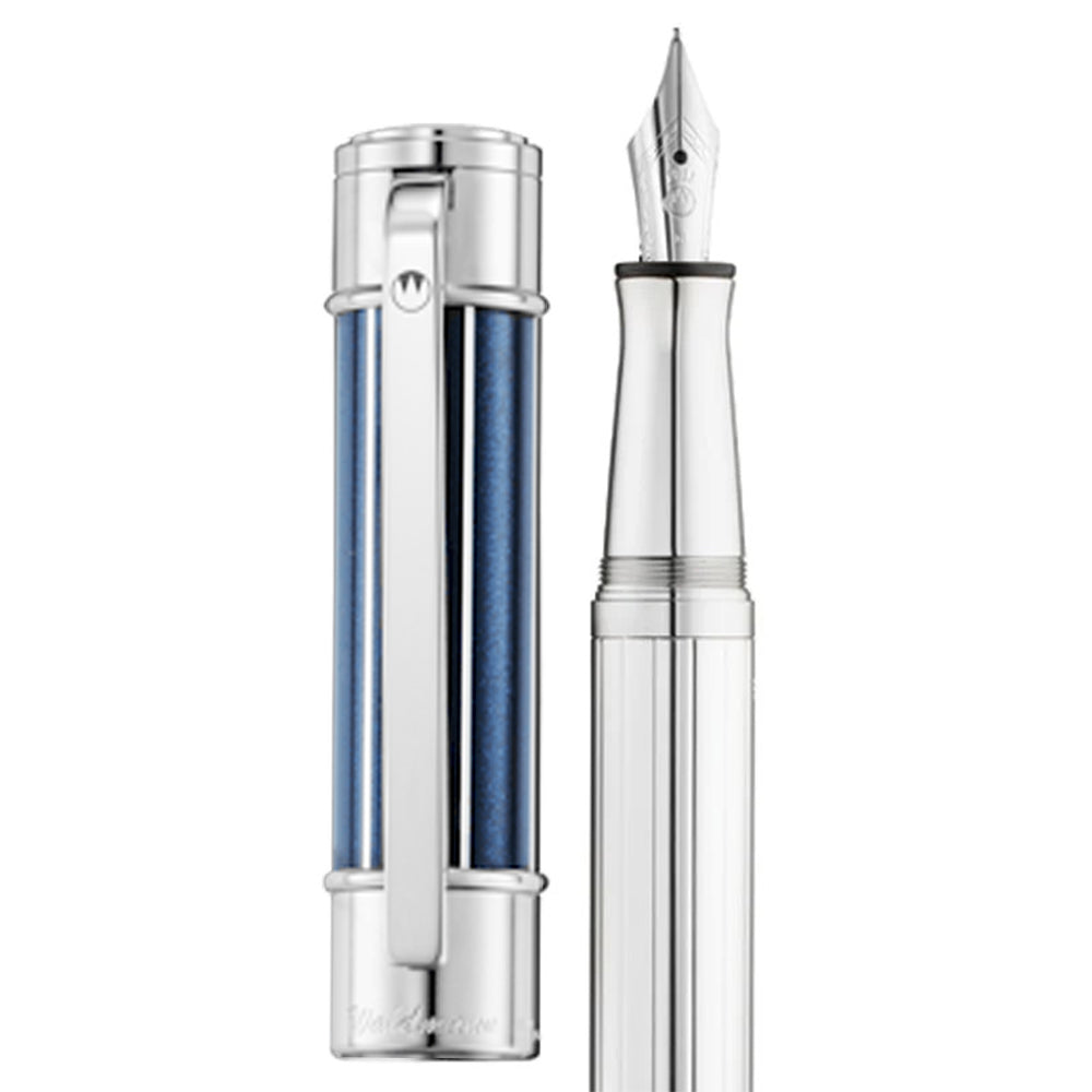 Waldmann Commander 23 Multilayered Brillant Midnight Blue Lacquer Fountain Pen With Steel Nib