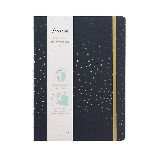 Filofax Confetti A5 Refillable Notebook Charcoal