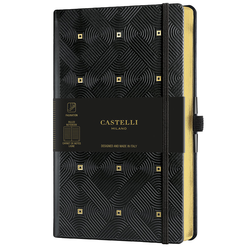 Castelli Milano Copper & Gold Medium Ruled Notebook - Maya Gold
