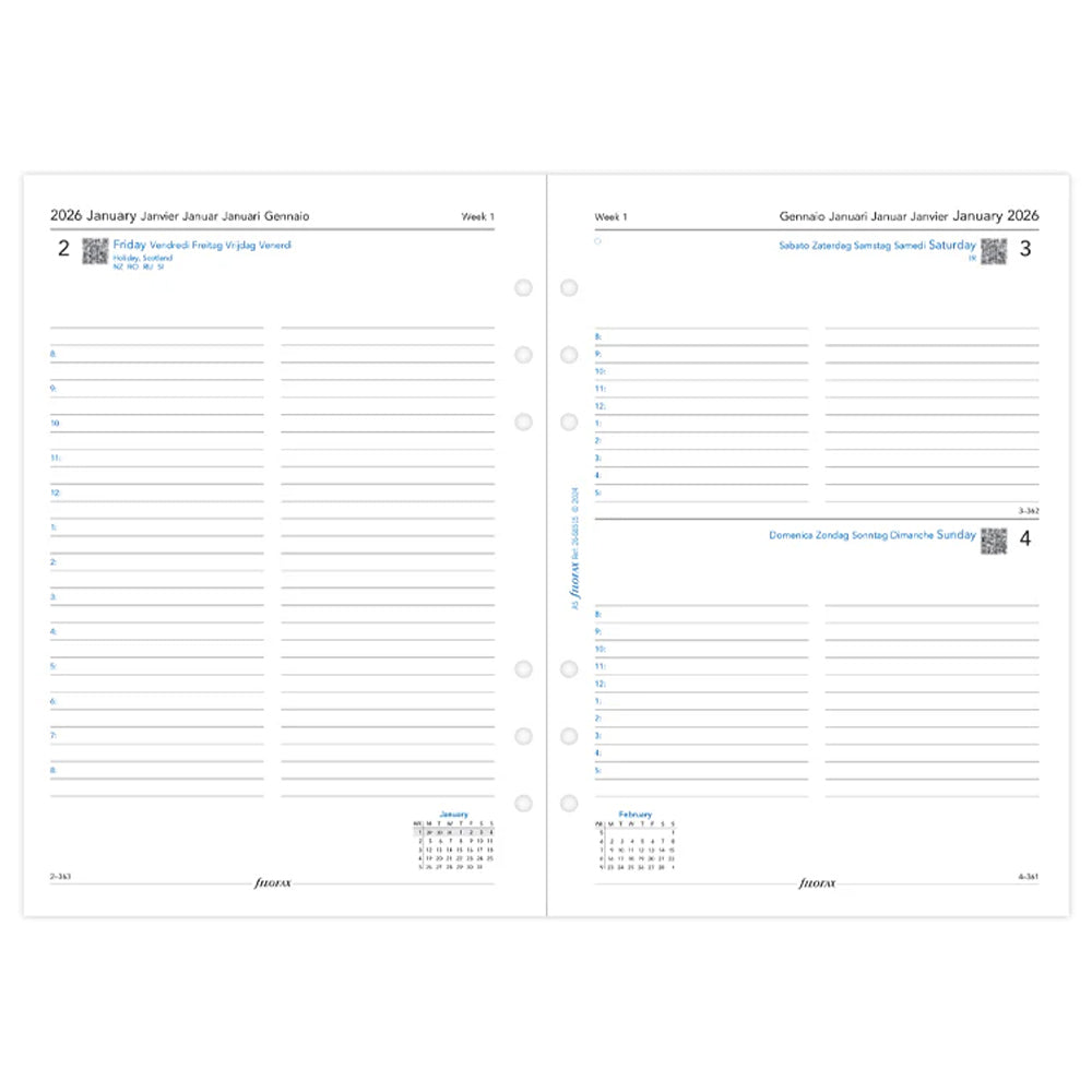ફિલોફેક્સ વર્ટિકલ યર પ્લાનર - મીની 2023 અંગ્રેજી