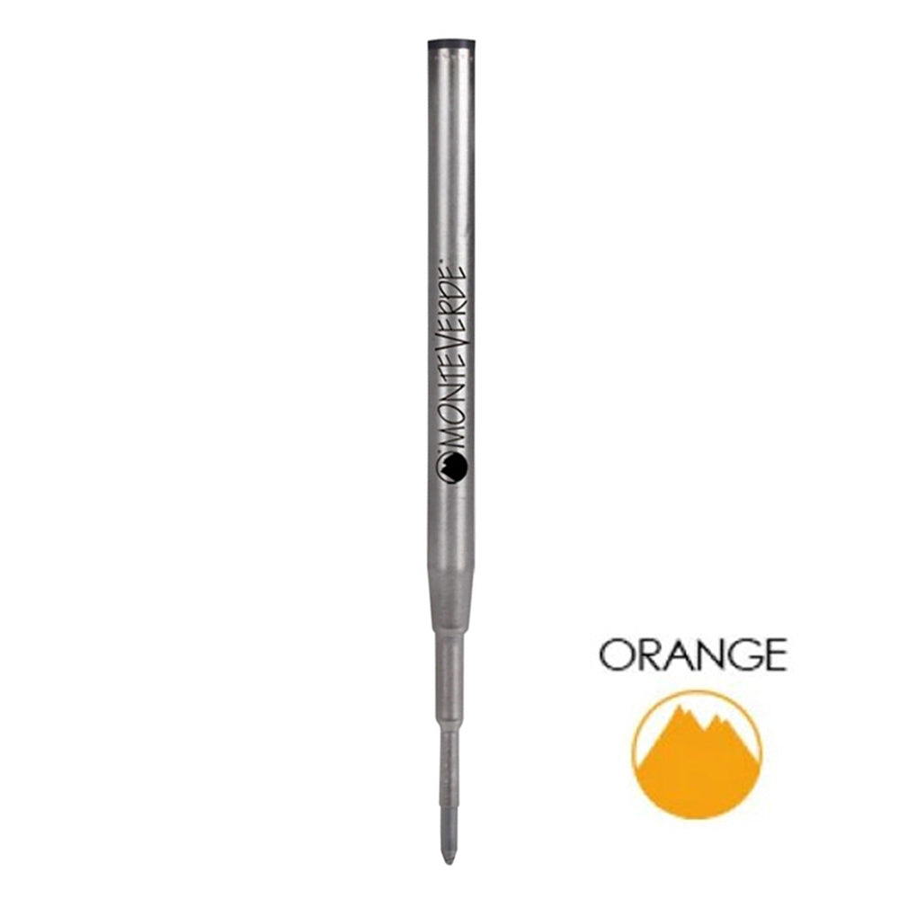Monteverde USA Soft Roll Ballpoint Refill To Fit Montblanc Ballpoint Pens, Mediium Point, Pack of 2 Refills - Orange(M132OR)