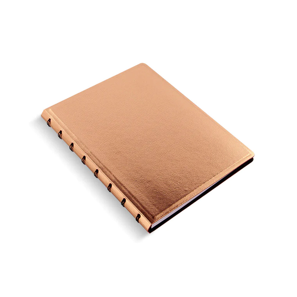 Filofax Saffiano Metallic A5 Refillable Notebook Rose Gold