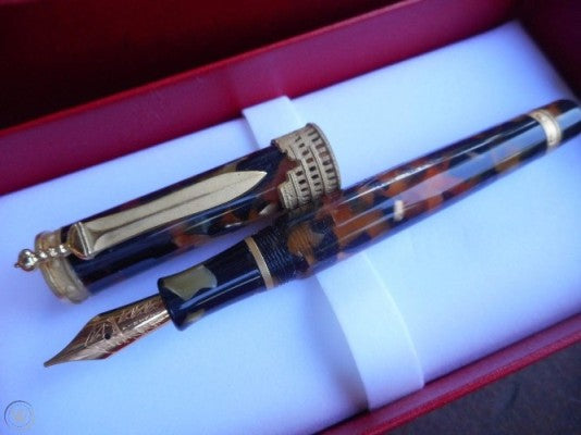 Stipula Gladiator Collection Fountain Pen Marbled Brown Tortoise