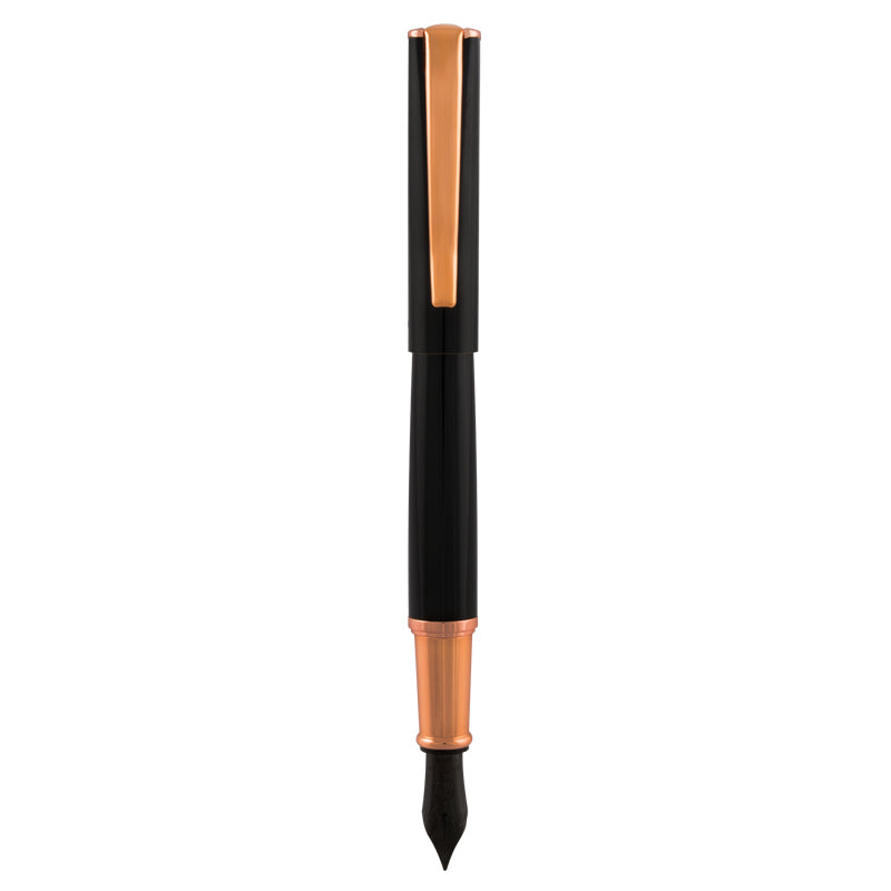 Monteverde USA Impressa Black Rose Gold Fountain Pen