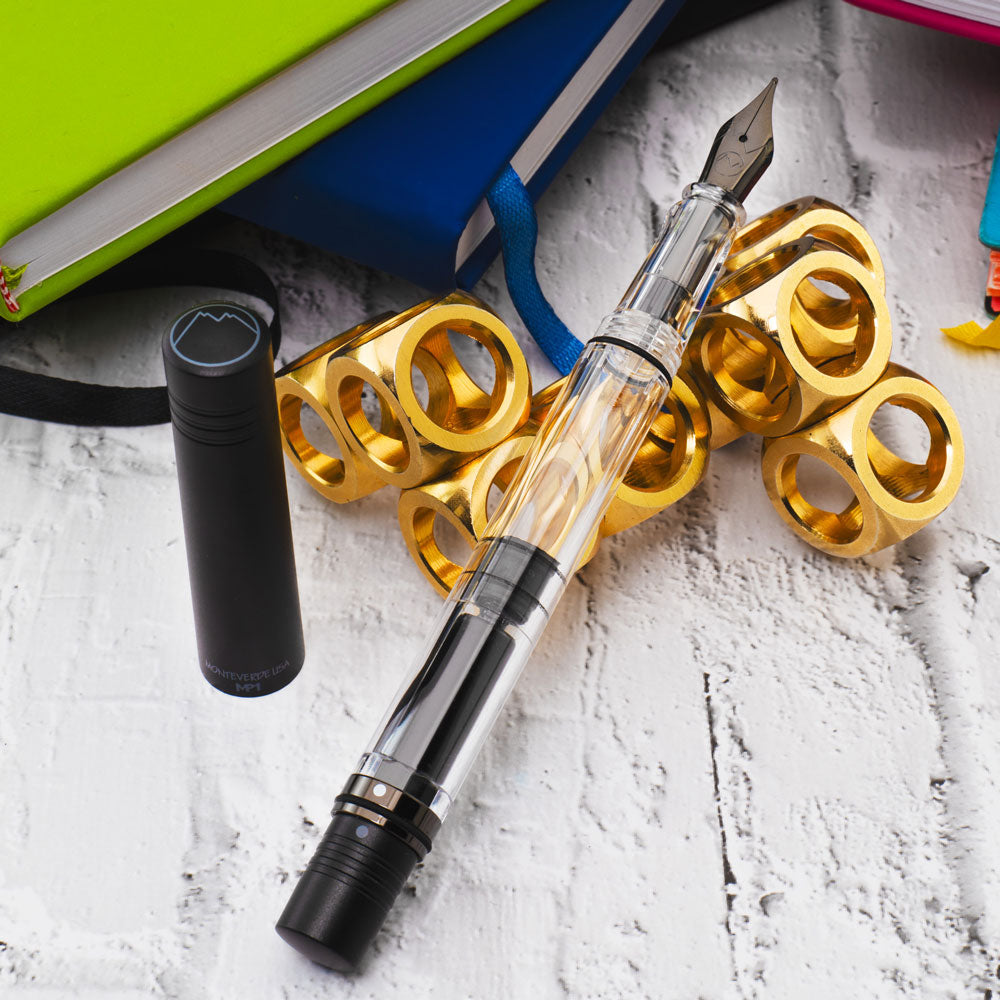 Monteverde USA® MP1 Lock-It Piston Technology Fountain Pen Black Noir